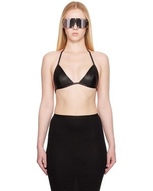 Rick Owens Soutien-Gorge Noir En Cuir
