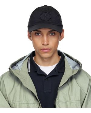 Stone Island ブラック 9100011 Nylon Metal Econyl キャップ - ブルー