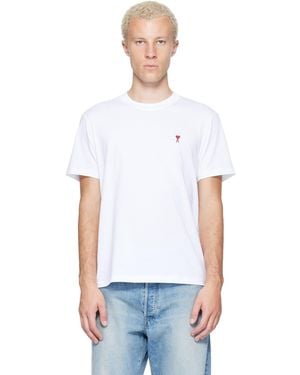 Ami Paris Cotton Ami De Coeur T-Shirt - White