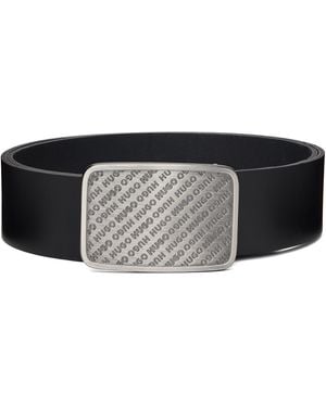 HUGO Leather Belt - Black