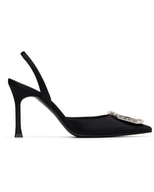 AMINA MUADDI Camelia Sling 90 Heels - Black