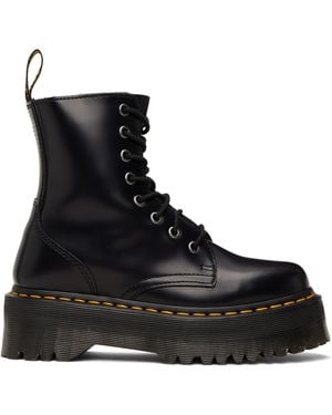 Dr. Martens Jadon Smooth Leather Platform Boots - Black