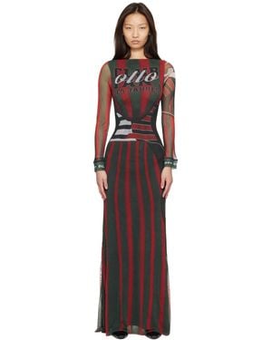 OTTOLINGER Mesh Longsleeve Maxi Dress - Purple
