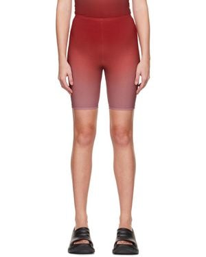 Lido Burgundy Biker Shorts - Red