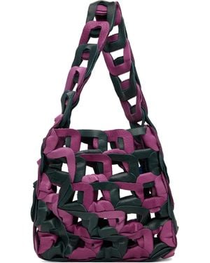 SC103 Sac Links Bleu Marine Et Mauve - Violet