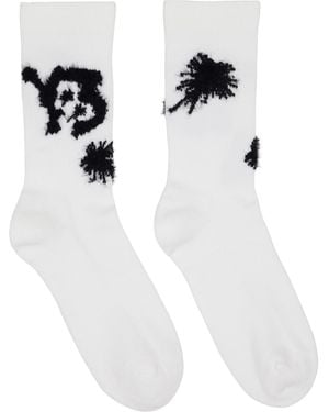 Y-3 Chito Graphic Crew Socks - White