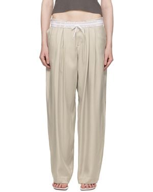 Alexander Wang グレー Pre-Styled シルク ボクサー デニム