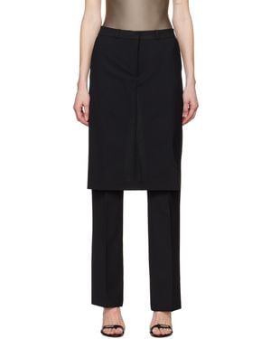 Coperni ブラック スカートオーバーレイヤー トラウザーズ