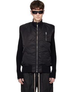 Rick Owens Temple Sl Tankers Bomber Vest - Black