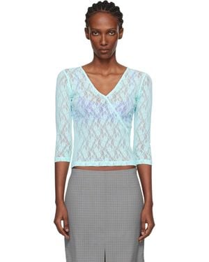 Fruity Booty Lace Moss Wrap T-Shirt - Blue