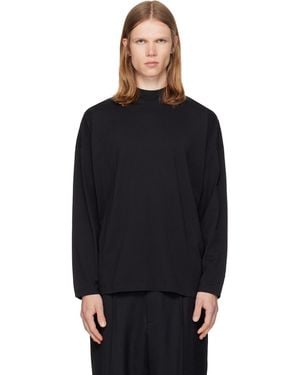 Jil Sander Cotton Mock-Neck T-Shirt - Black