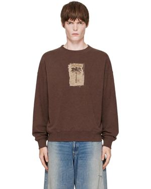 Palm Angels Palm Tree Crewneck Sweatshirt - Brown