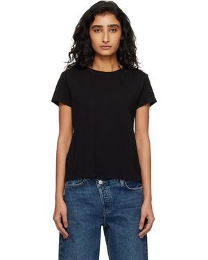 Agolde Long Line Adine T-Shirt - Black