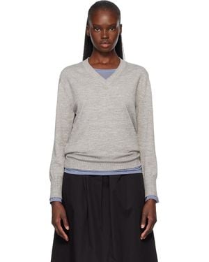 NOTHING WRITTEN Marine V-Neck Pullover Jumper - Black