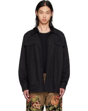 Simone Rocha Military Overshirt - Black