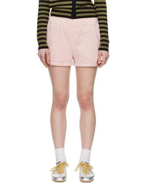 A Bathing Ape Pigment Dyed One Point Sweat Shorts - Pink