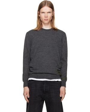 Maison Margiela Wool-Blend Patch Jumper - Black