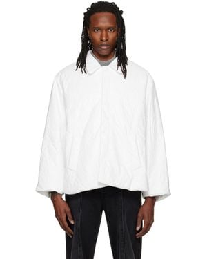 ALAINPAUL Padded Short Car Coat - White