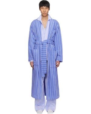 Tekla Terry Classic Bathrobe - Blue
