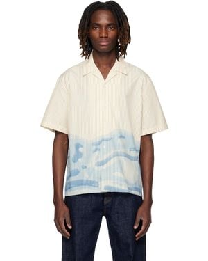 Lacoste Relaxed Fit Striped Logo Shirt - Multicolour