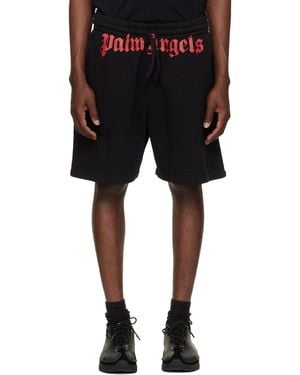 Palm Angels Waist Logo Shorts - Black