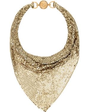 Versace Metal Mesh Bandana Necklace - Natural
