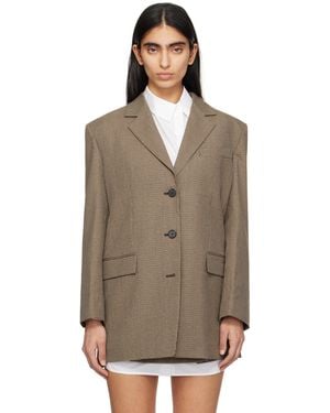 Juun.J ブラウン ウール テーラードジャケット