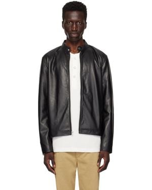 Rag & Bone Archive Café Racer Leather Jacket - Black