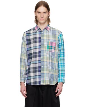 Comme des Garçons マルチカラー ヤーンダイ コットンポプリン チェック シャツ - ブルー