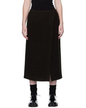 Rier Wrap Midi Skirt - Black