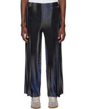 Homme Plissé Issey Miyake Blend Of Lights Trousers - Black