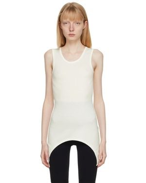Vaara Off-white Simple Cut Away Sport Top - Black