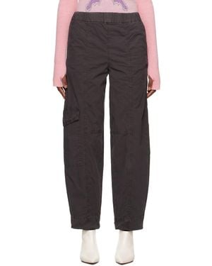 Ganni Drawstring Cargo Trousers - Black