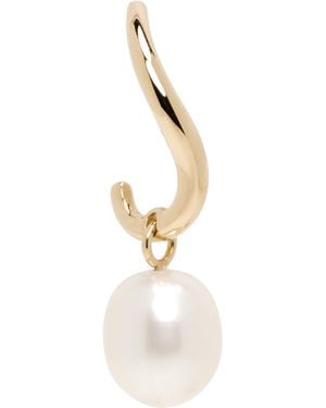 C.Chesnais Wave Pearl Single Earring - Metallic