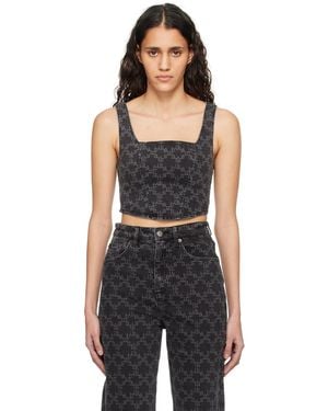Ksubi Merge Denim Tank Top - Black
