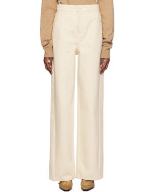 Max Mara Pantalon Segnale Blanc Cassé En Denim - Neutre
