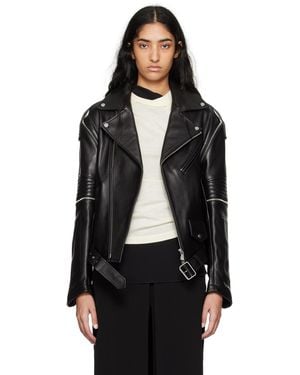 Helmut Lang Astro Biker Leather Jacket - Black