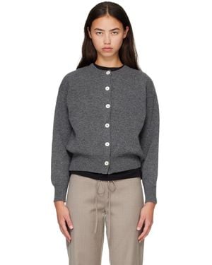 &Daughter Ada Crewneck Cardigan - Grey