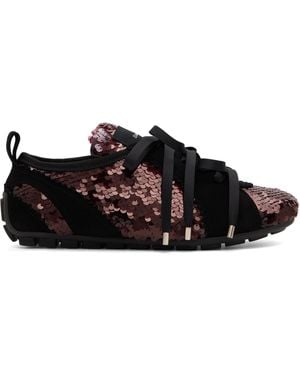 Simone Rocha Burgundy & Ballerina Grip Sneakers - Black