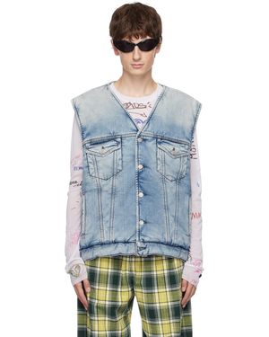 Acne Studios ブルー パデッド デニムベスト