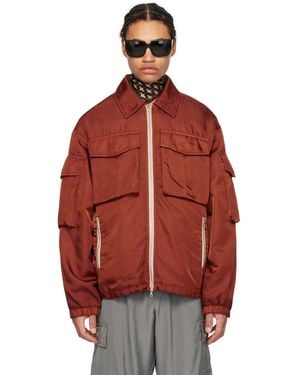 Dries Van Noten Orange Garment-dyed Jacket - Red