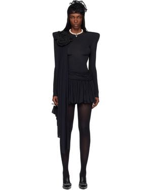 VAQUERA Draped Minidress - Black