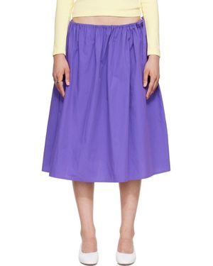 Brooke Callahan Tie Midi Skirt - Purple