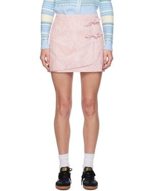Ganni Textured Miniskirt - Multicolor