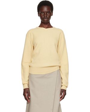Tonywack Pull Commando Jaune En Laine Superfine À Col En V - Neutre
