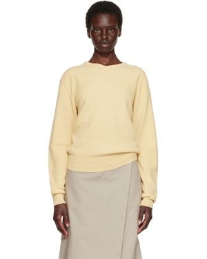 Tonywack Superfine Wool Commando V-Neck Sweater - Natural