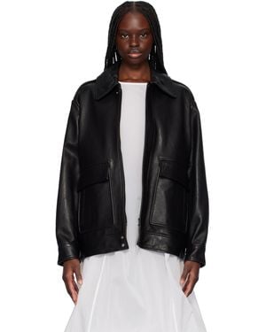 Nour Hammour ブラック Althea ベルト レザーコート ブラック | Lyst