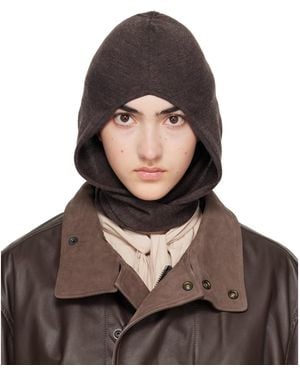 Lemaire Fine Wool Hood - Brown