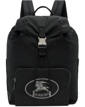 Burberry Orkney Flap Backpack - Black