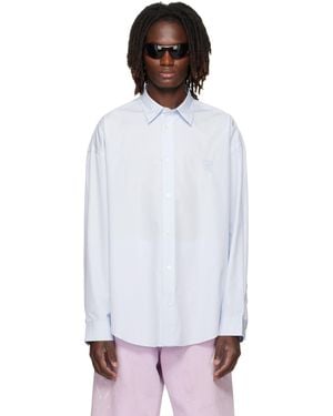 Acne Studios Button-Up Logo Shirt - White